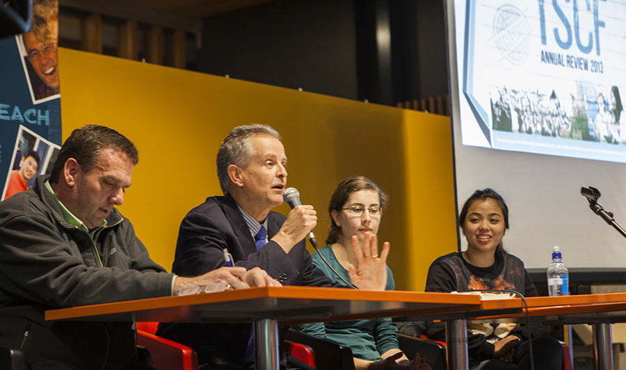 Andrew Becroft chairs a TSCF board meeting in 2013.