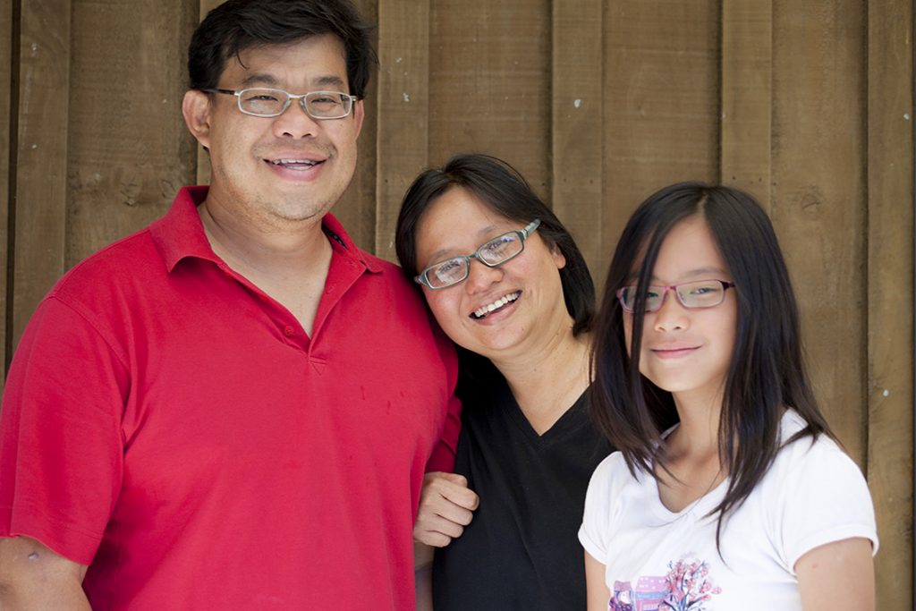 Andrew, Li Lian and Monica Lim in 2013.