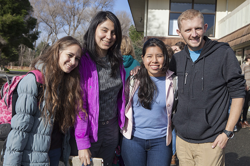 The South American contingent at SPARC 2016 – from left, Salomé, Dania (from Chile), Karolyne, and Brett.