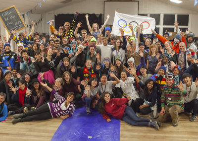 One evening, attendees dressed up and competed in TSCF's version of the Winter Olympics.