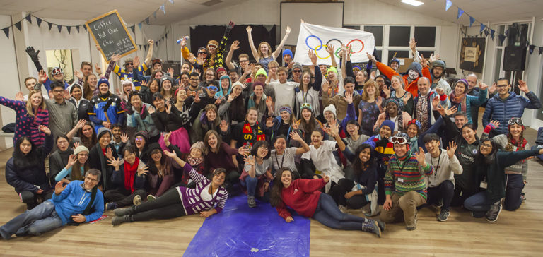 One evening, attendees dressed up and competed in TSCF's version of the Winter Olympics.