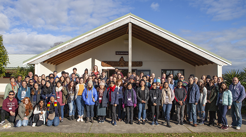 Nga Hau E Wha community marae in Cambridge hosted students and staff on one of the days.