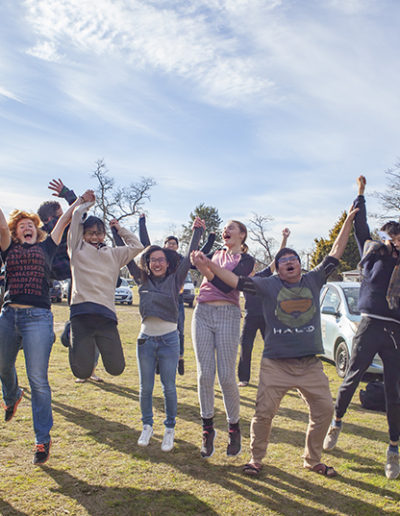 Local students and staff from the Waikato. Local students and staff from the Waikato.