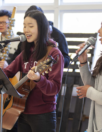 Mornings began with silence on site after breakfast, then a time of worship.